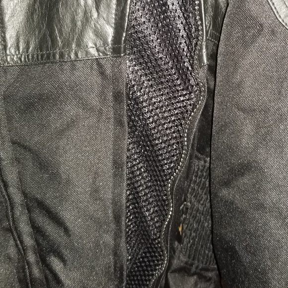 Leather/fabric MOTO jacket w/removable liner - Picture 7 of 8
